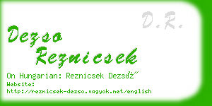 dezso reznicsek business card